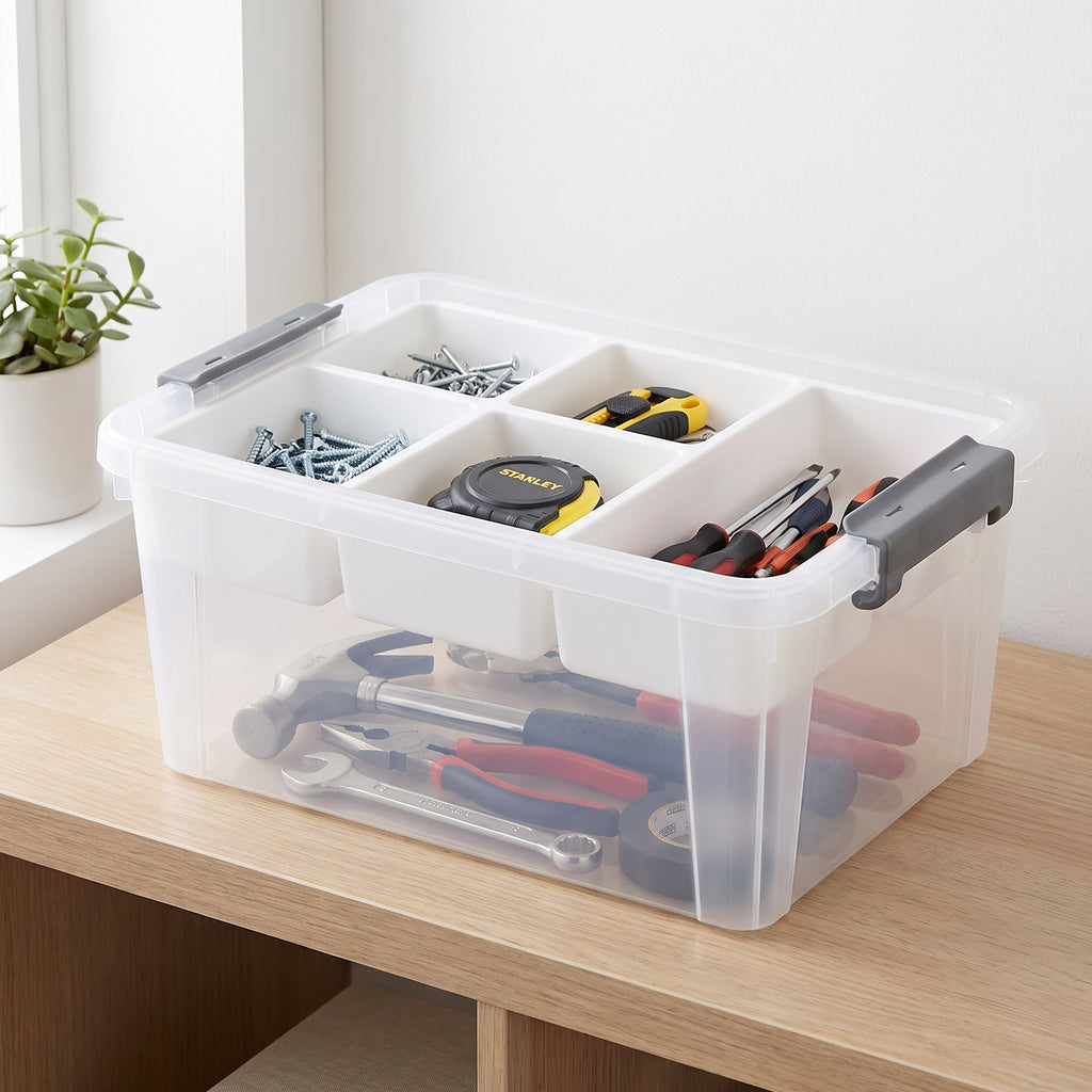 Storage box with tools